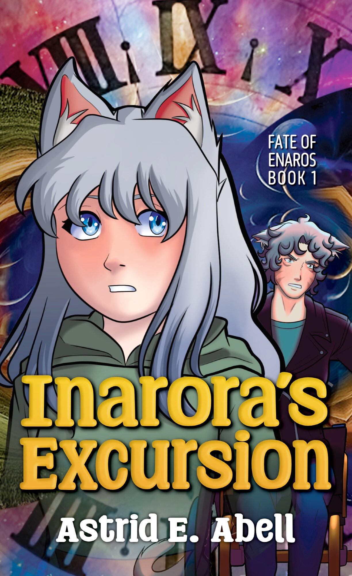 The cover to Inarora's Excursion featuring Inarora and Kaedan on the front.